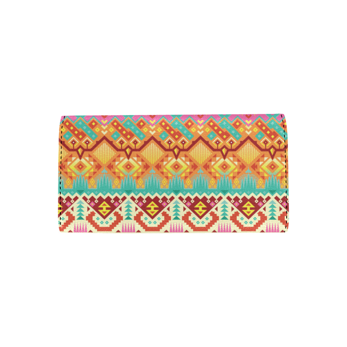 Aztec Pattern Print Design 03 Women's Trifold Wallet