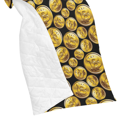 Bitcoin Pattern Print Design DO05 Premium Quilt
