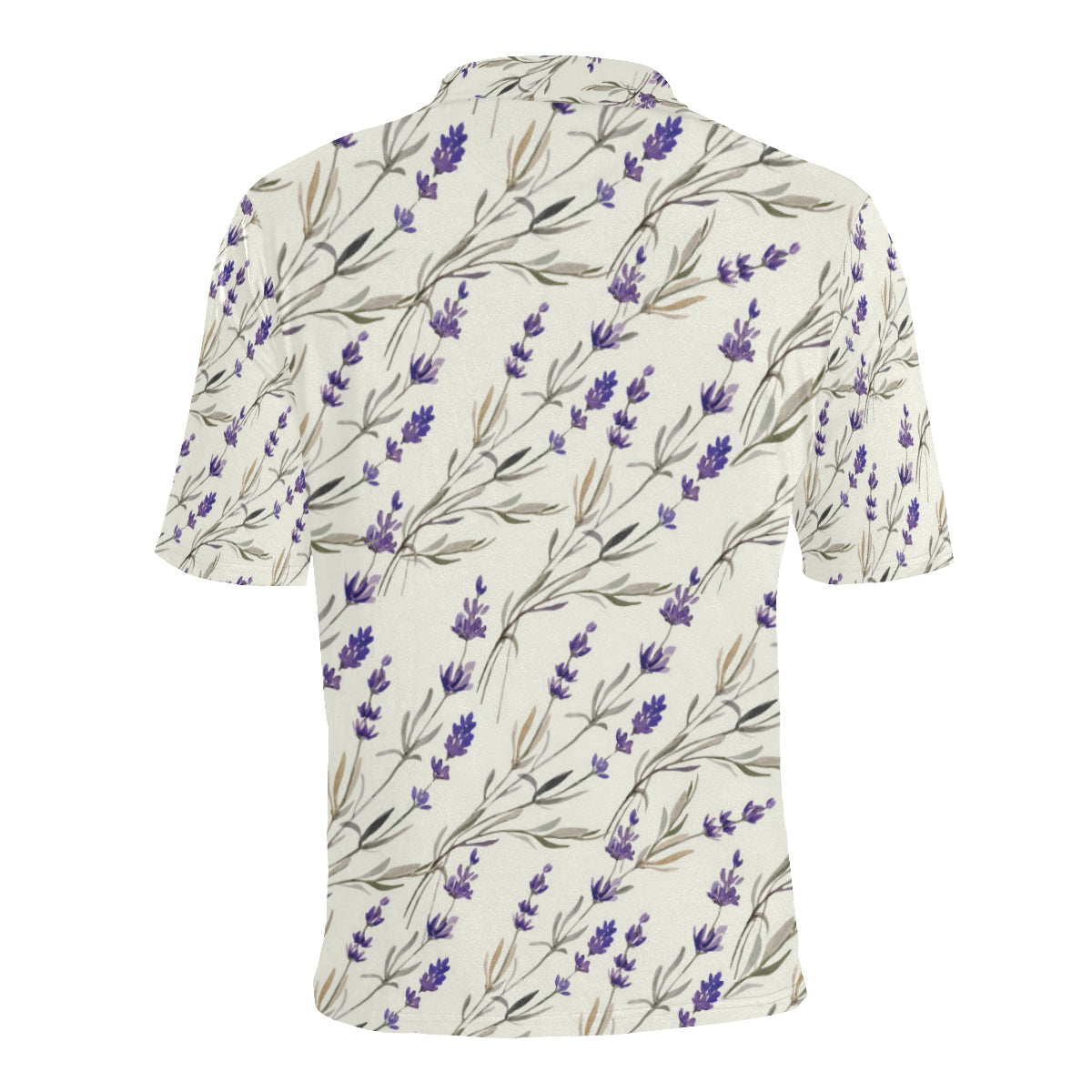 Lavender Pattern Print Design 01 Men Polo Shirt
