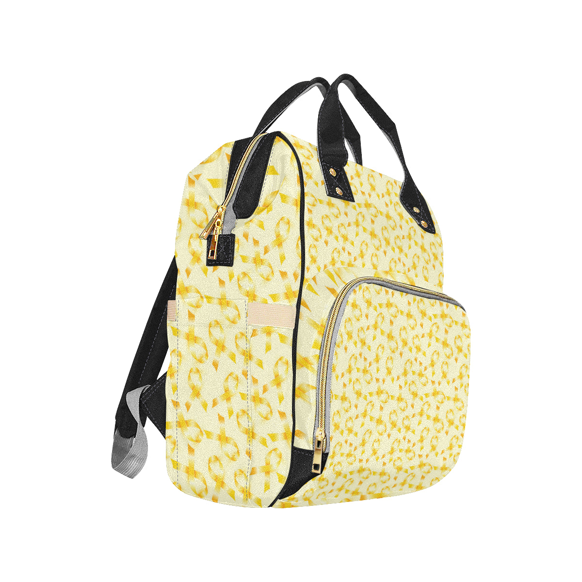 Childhood cancer Pattern Print Design 01 Diaper Bag Backpack