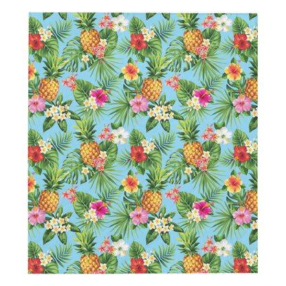 Pineapple Hawaiian flower Tropical Premium Quilt