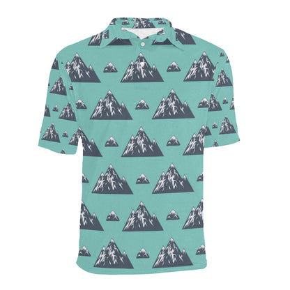 Mountain Pattern Print Design 01 Men Polo Shirt