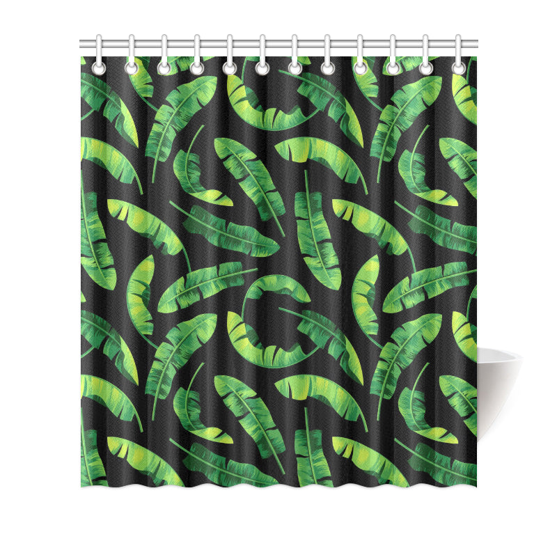 Banana Leaf Pattern Print Design BL02 Shower Curtain