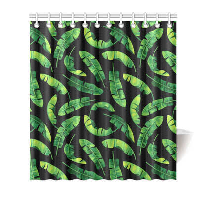Banana Leaf Pattern Print Design BL02 Shower Curtain