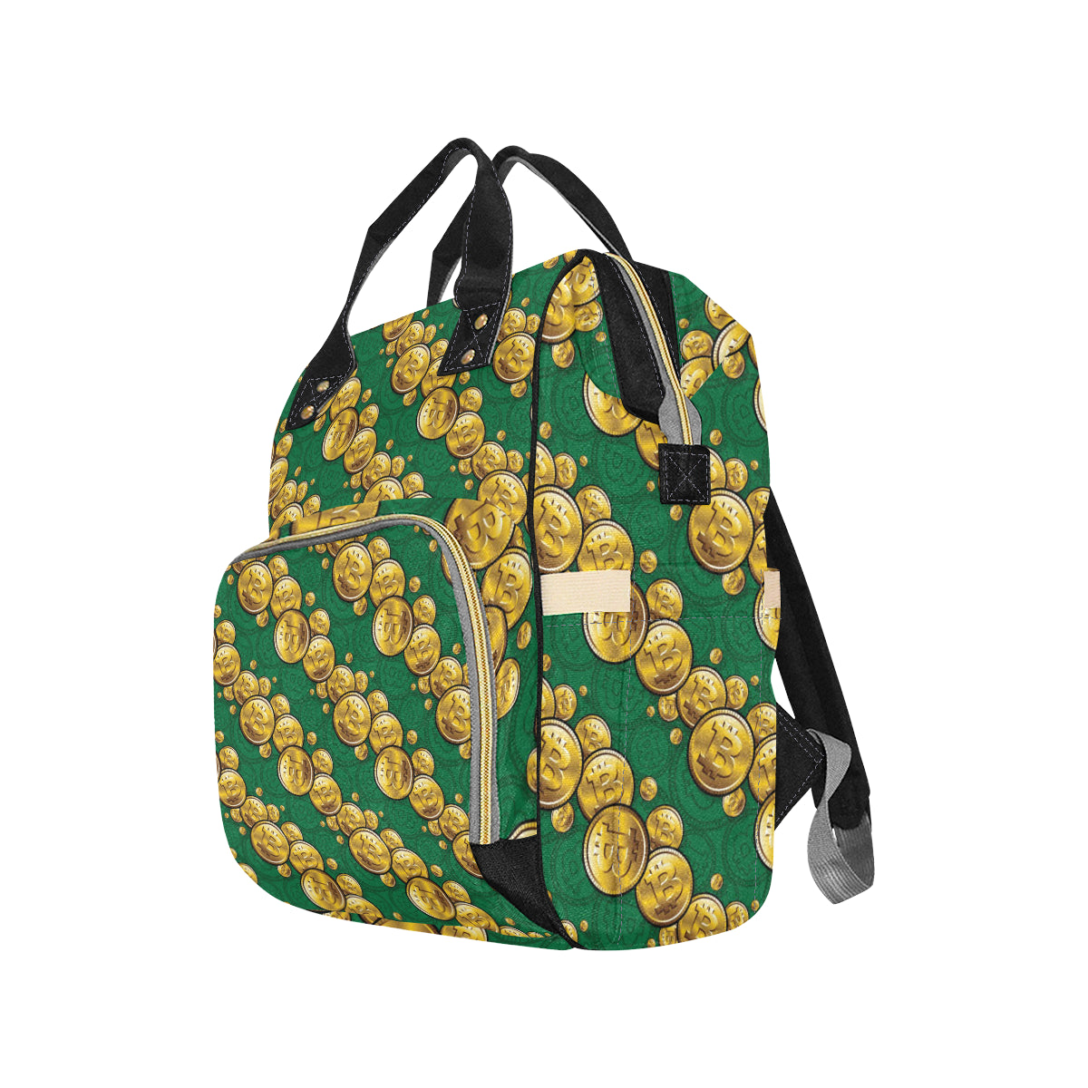 Bitcoin Pattern Print Design DO02 Diaper Bag Backpack