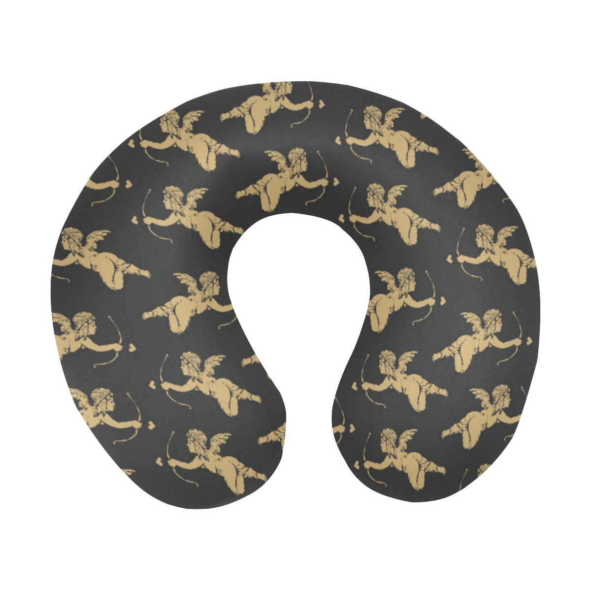 Cupid Pattern Print Design 02 U-Shaped Travel Neck Pillow