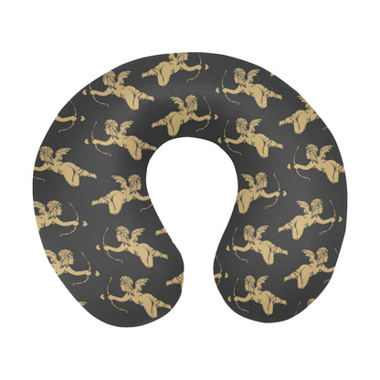 Cupid Pattern Print Design 02 U-Shaped Travel Neck Pillow