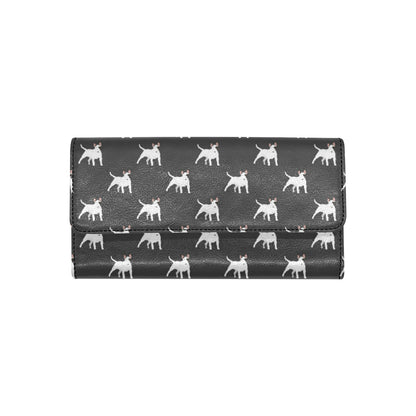 Bull Terriers Pattern Print Design 02 Women's Trifold Wallet
