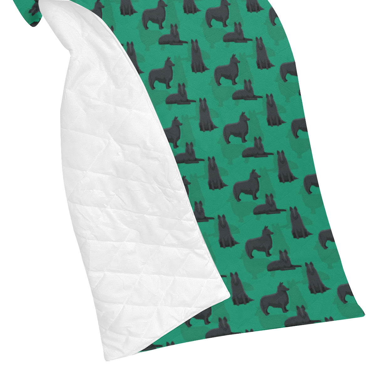 Belgian Sheepdog Pattern Print Design 01 Premium Quilt