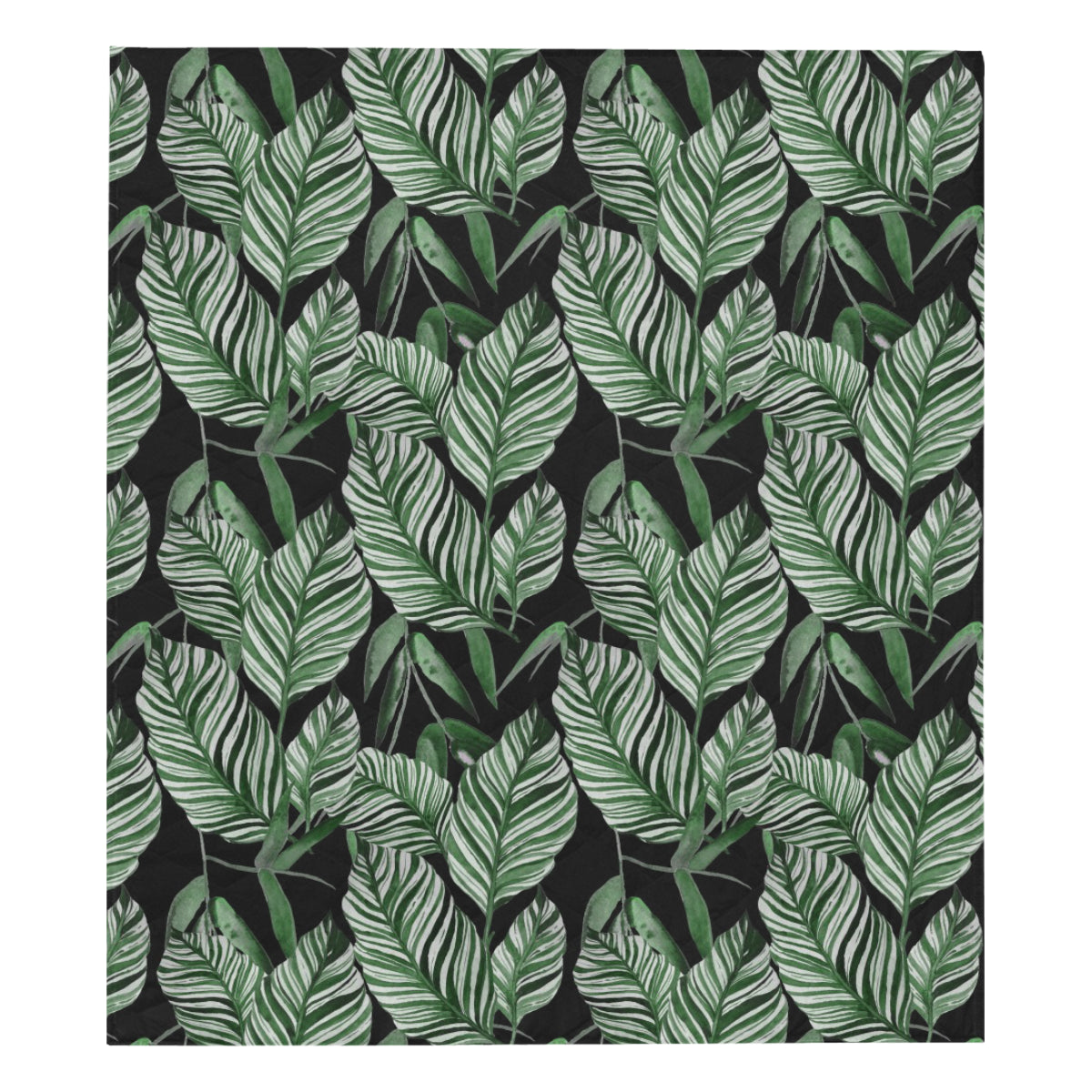 Palm Leaves Pattern Print Design PL09 Premium Quilt