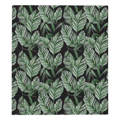 Palm Leaves Pattern Print Design PL09 Premium Quilt