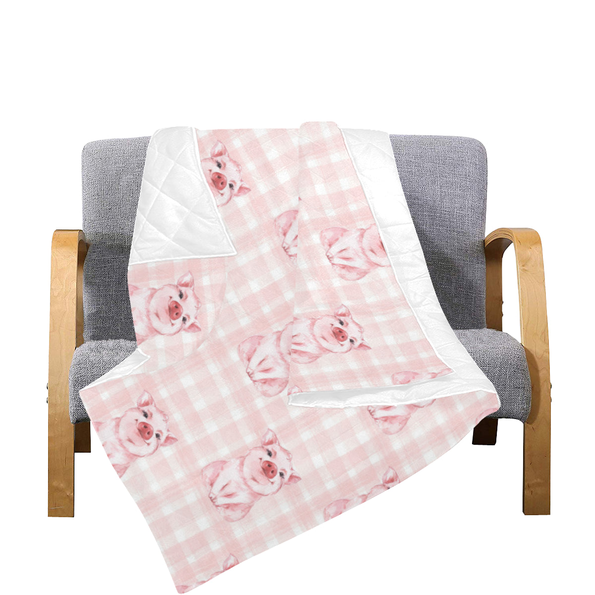Pig Baby Pattern Print Design 01 Premium Quilt