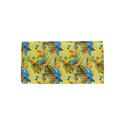 Parrot Pattern Print Design A02 Women's Trifold Wallet