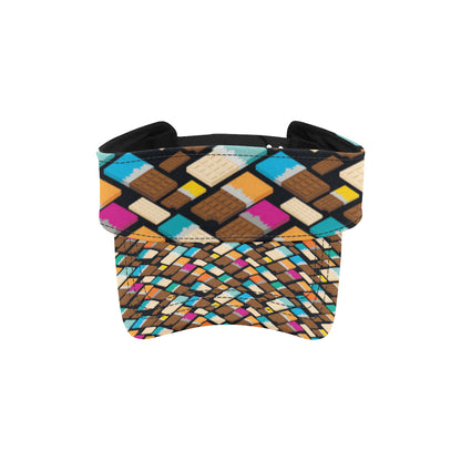 Chocolate Pattern Print Design 02 Unisex Sun Visor