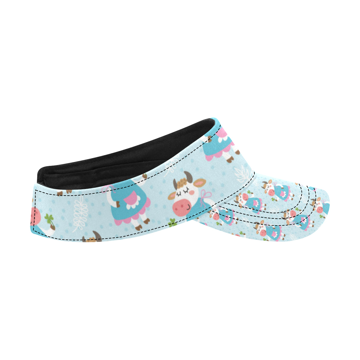 Cattle Happy Pattern Print Design 03 Unisex Sun Visor