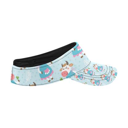 Cattle Happy Pattern Print Design 03 Unisex Sun Visor