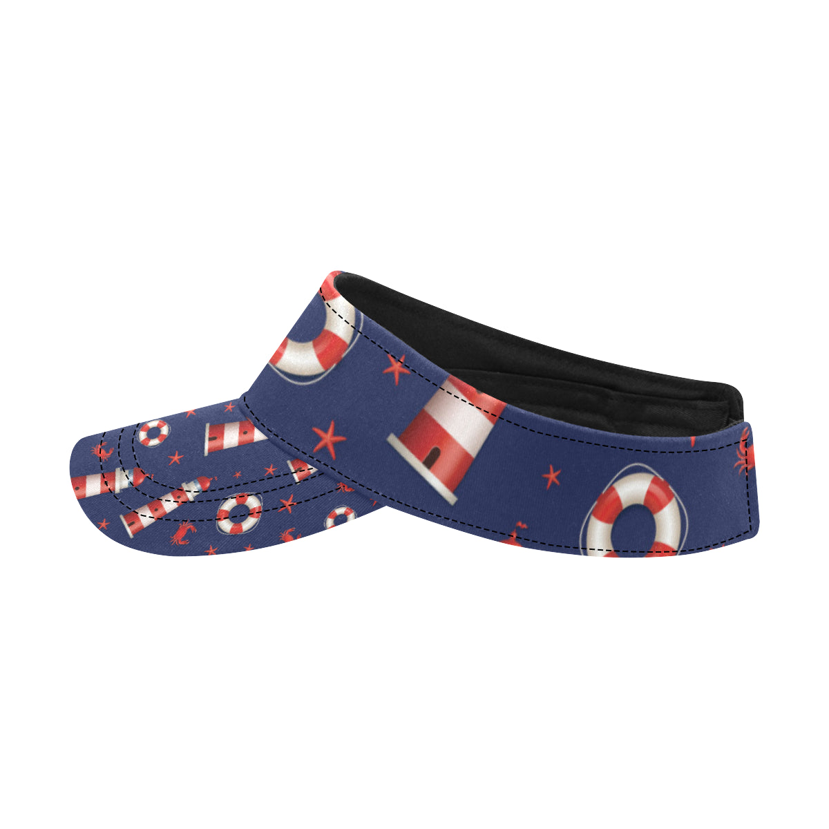 Nautical Pattern Print Design A03 Unisex Sun Visor