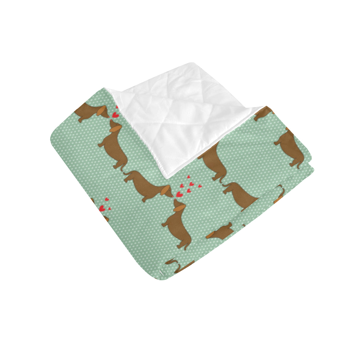 Dachshund Pattern Print Design 02 Premium Quilt