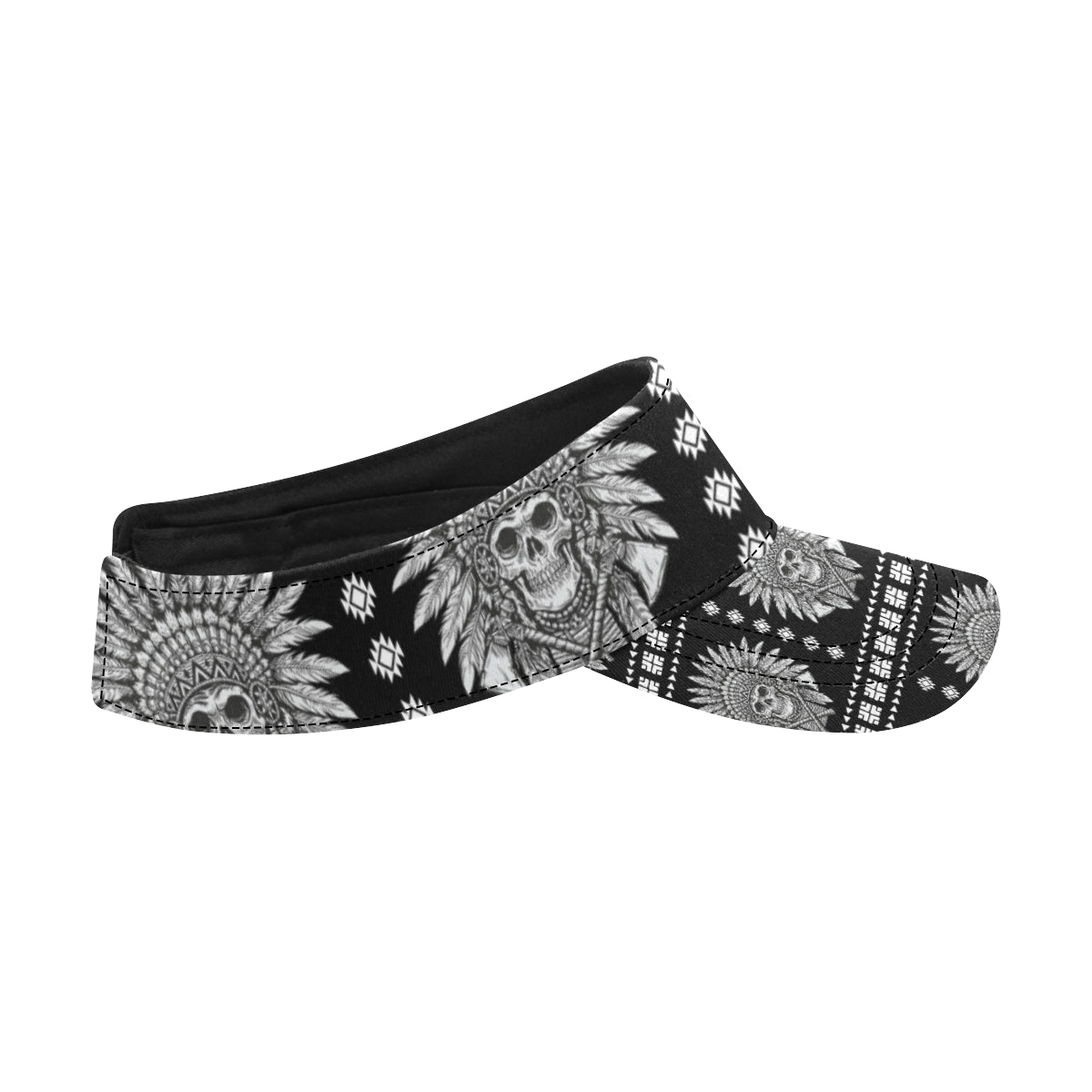 Native American Indian Skull Unisex Sun Visor