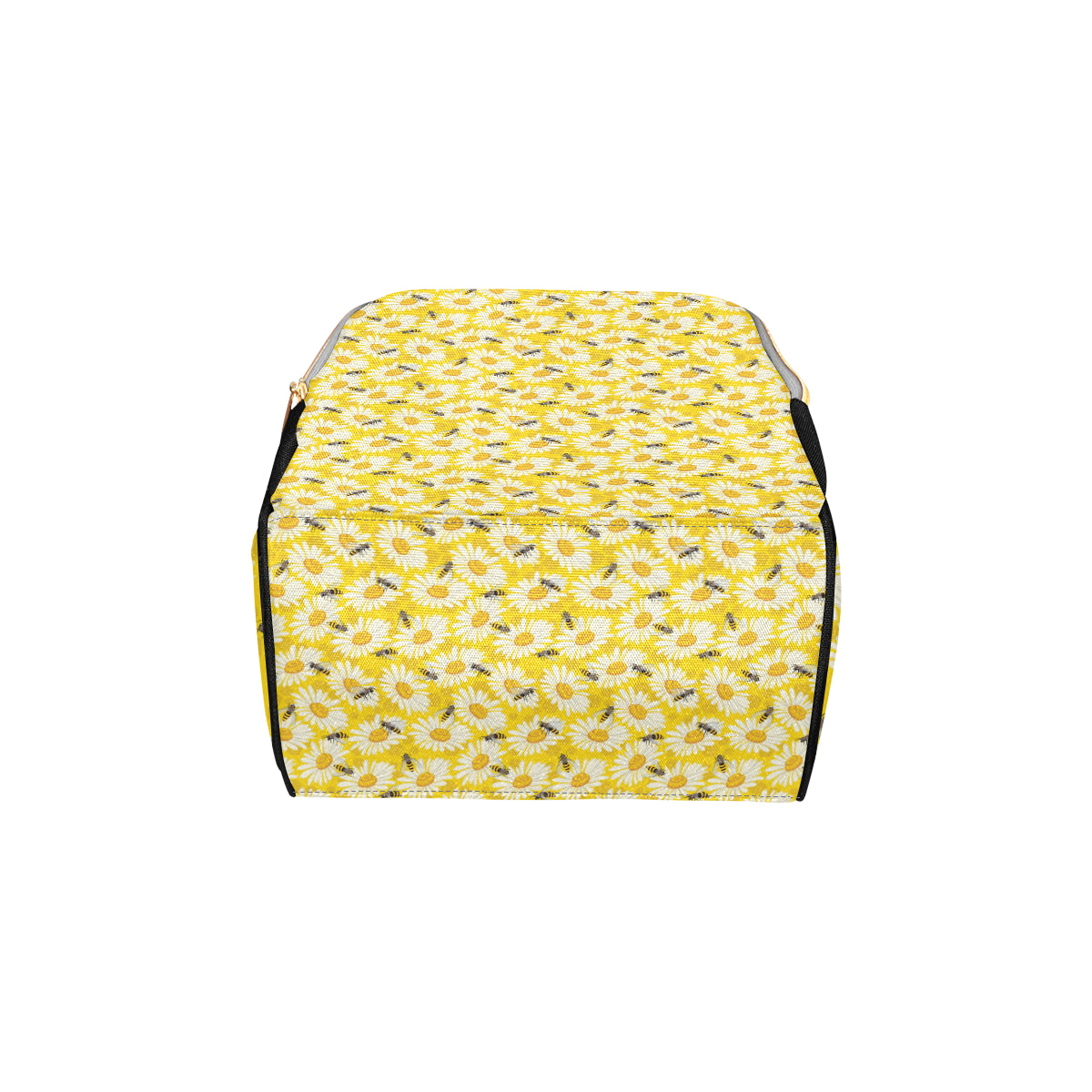 Bee Daisy Pattern Print Design 06 Diaper Bag Backpack