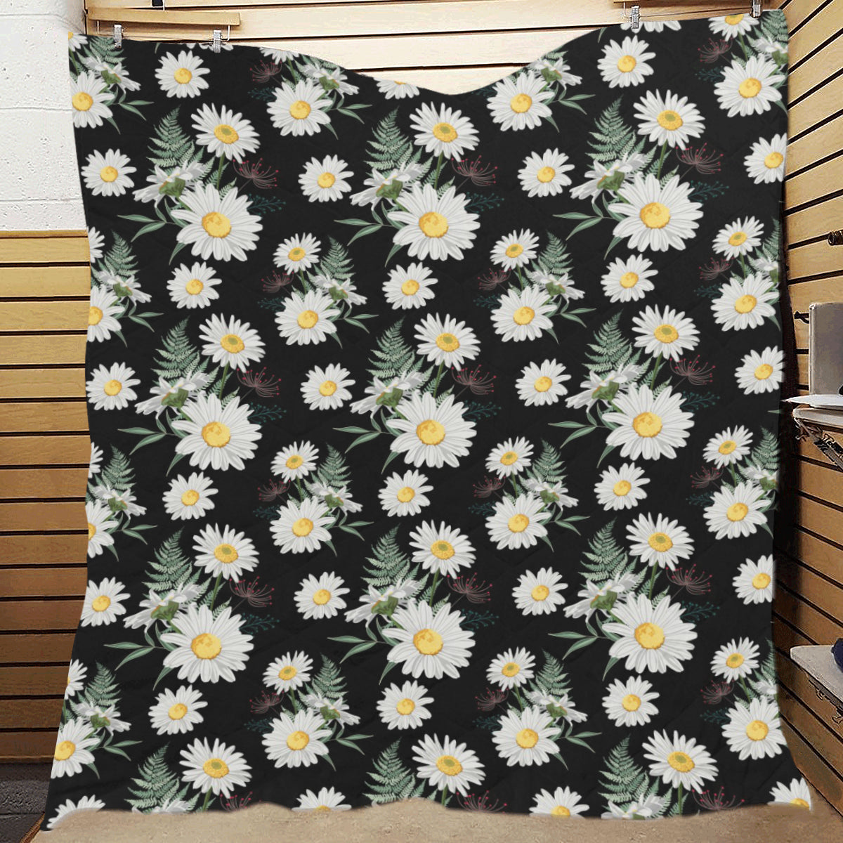 Daisy Pattern Print Design DS07 Premium Quilt