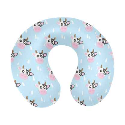 Cow Pattern Print Design 07 U-Shaped Travel Neck Pillow