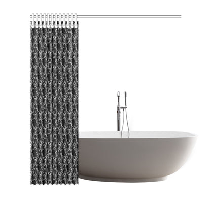 Sun Moon White Design Themed Print Shower Curtain