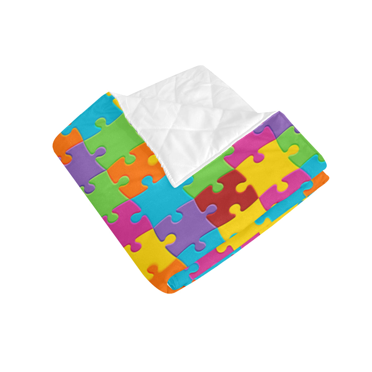 Autism Awareness Pattern Print Design 02 Premium Quilt