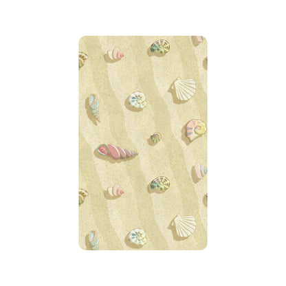 Beach with Seashell Theme Rubber Doormat
