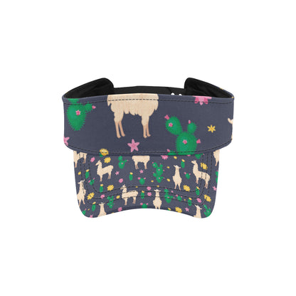 Llama Cactus Pattern Print Design 012 Unisex Sun Visor