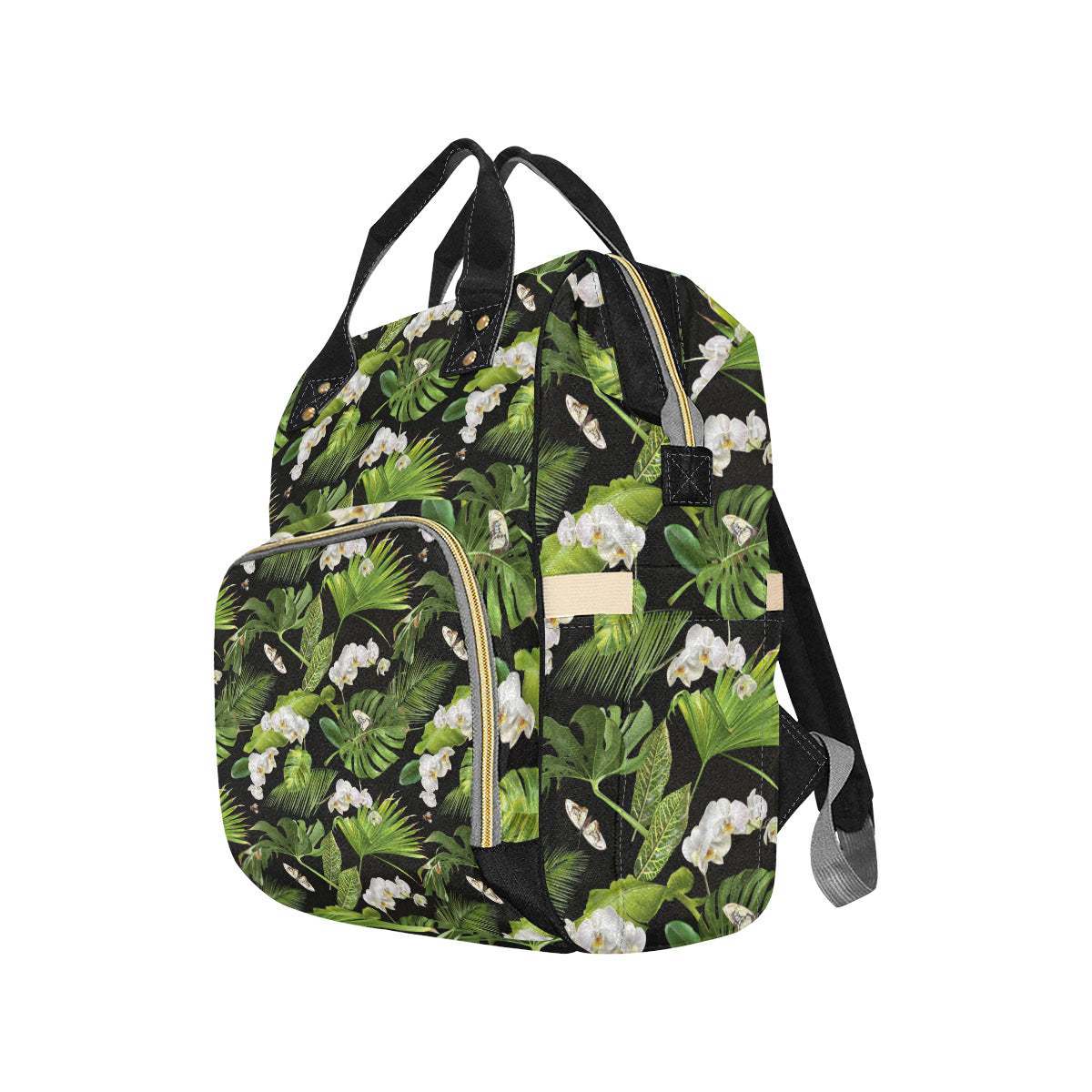 Tropical Flower Pattern Print Design TF026 Diaper Bag Backpack