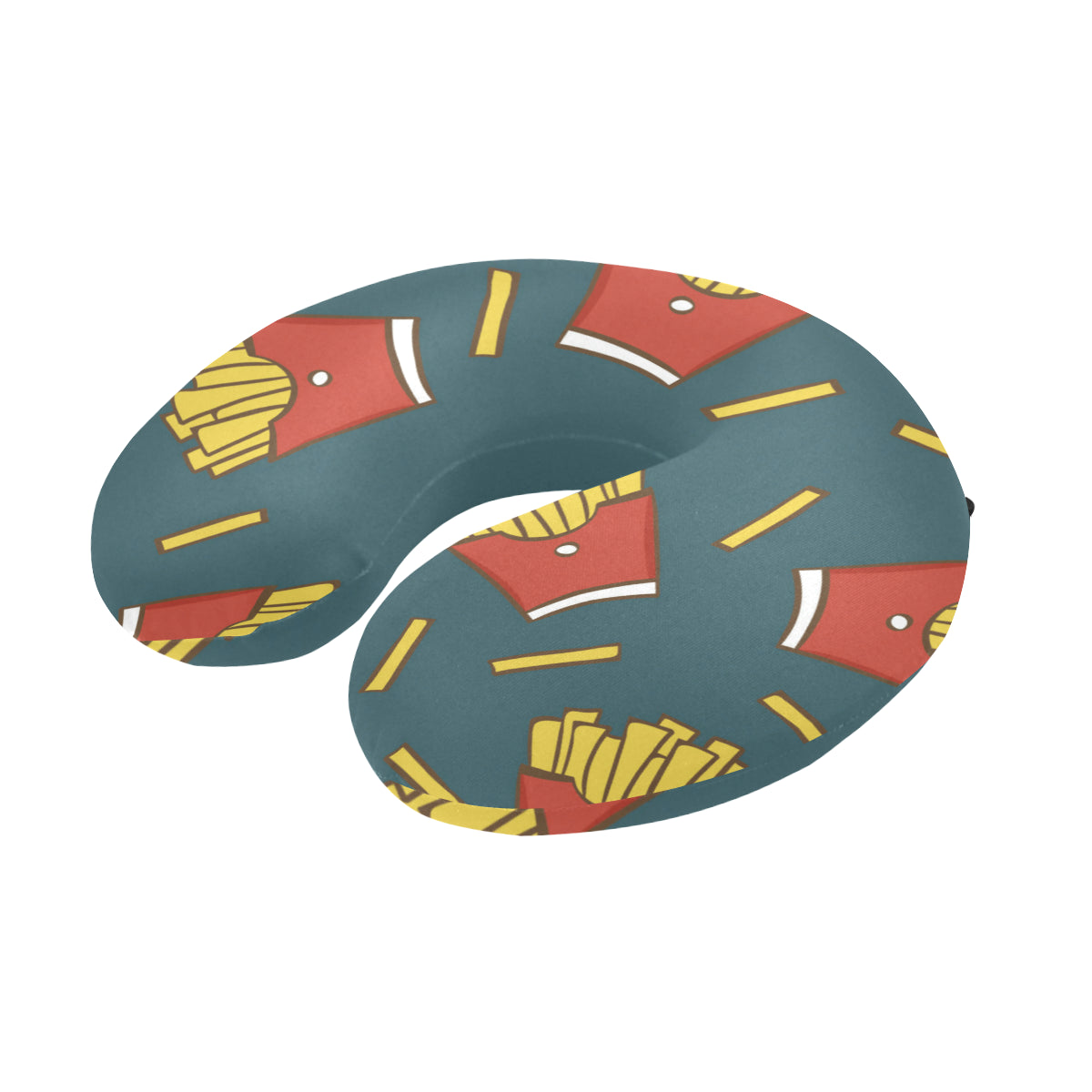 French Fried Pattern Print Design 04 U-Shaped Travel Neck Pillow