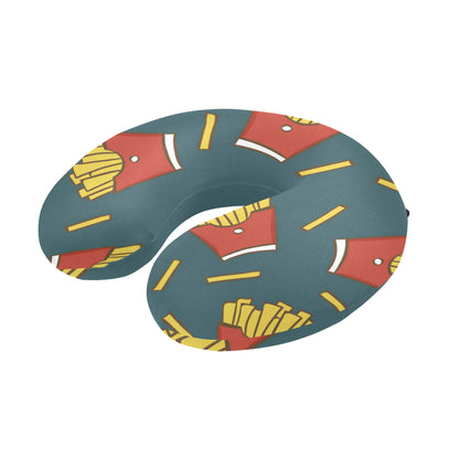 French Fried Pattern Print Design 04 U-Shaped Travel Neck Pillow