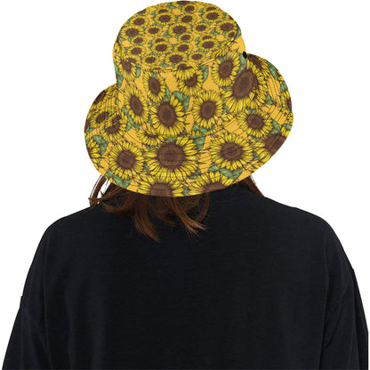 Sunflower Pattern Print Design SF04 Unisex Bucket Hat