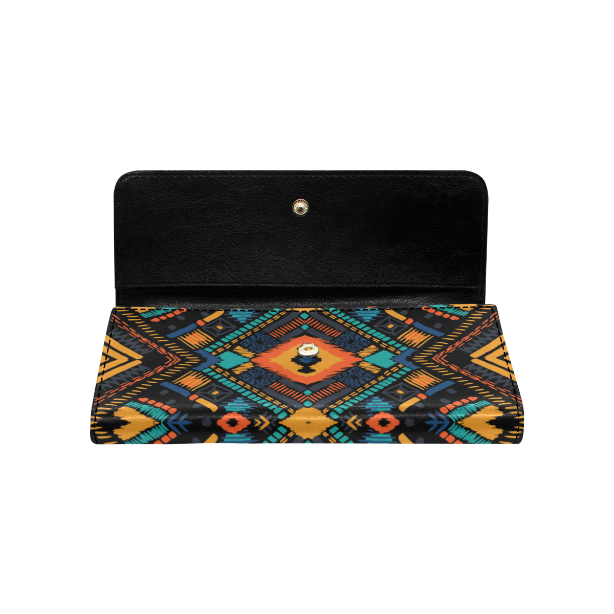 Kente Pattern Print Design 04 Women's Trifold Wallet