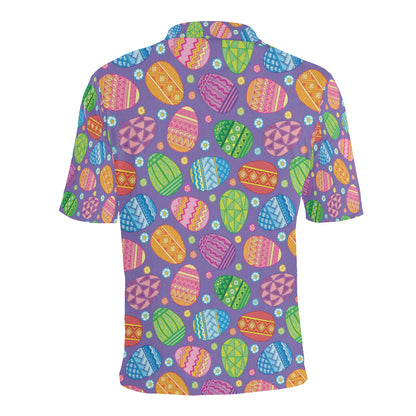 Easter Eggs Pattern Print Design RB010 Men Polo Shirt
