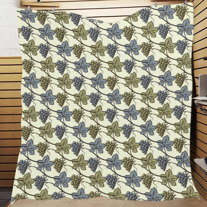 Grape Pattern Print Design GP03 Premium Quilt