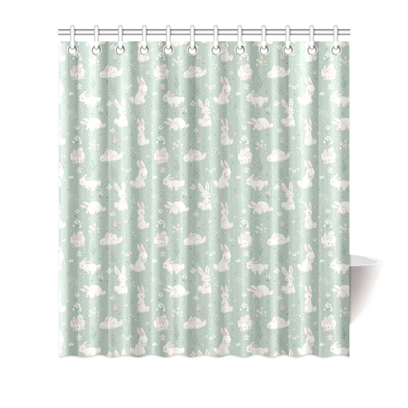 Bunny Pattern Print Design 03 Shower Curtain