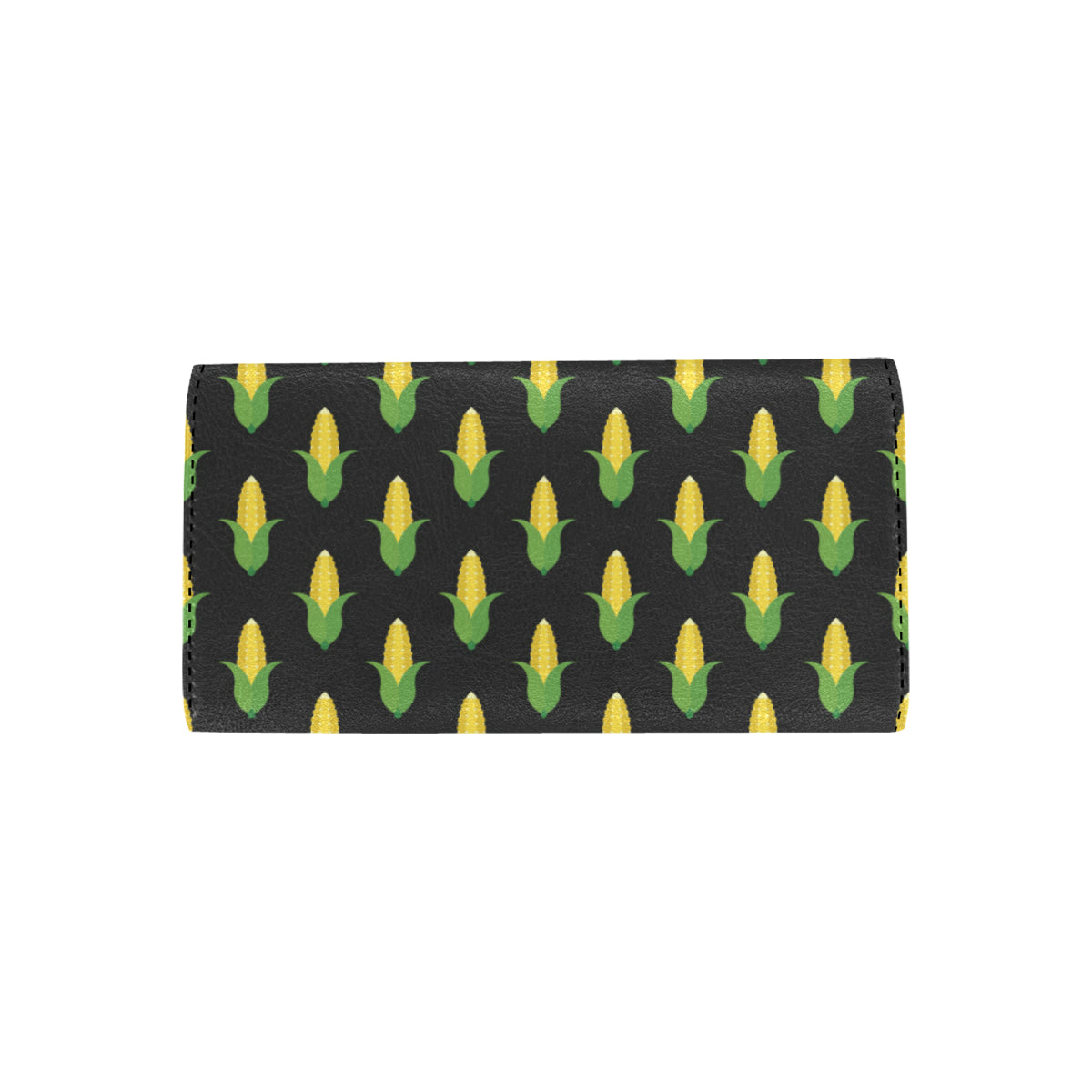 Corn Pattern Print Design 05 Women's Trifold Wallet