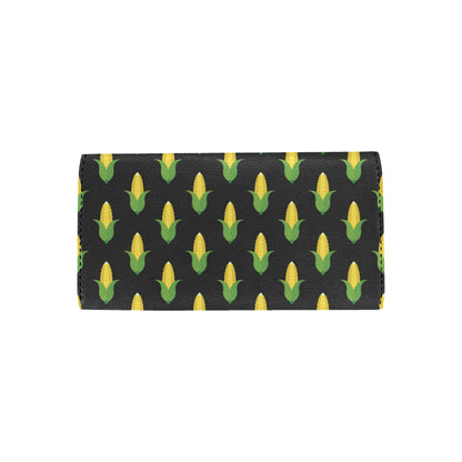 Corn Pattern Print Design 05 Women's Trifold Wallet