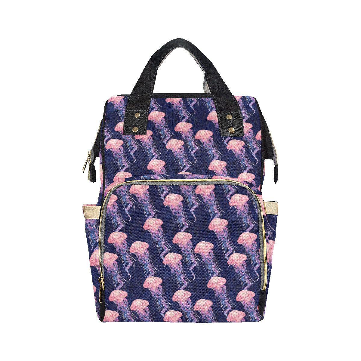 Jellyfish Pattern Print Design 03 Diaper Bag Backpack