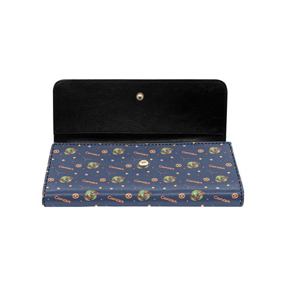Cancer Zodiac Pattern Print Design 03 Women's Trifold Wallet