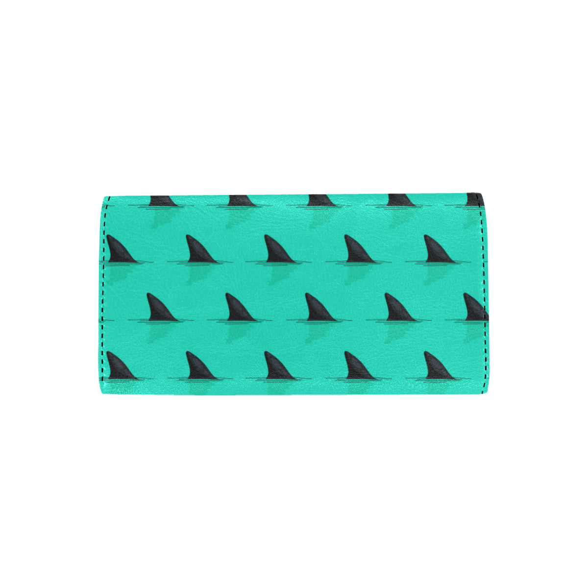 Shark Fin Pattern Women's Trifold Wallet