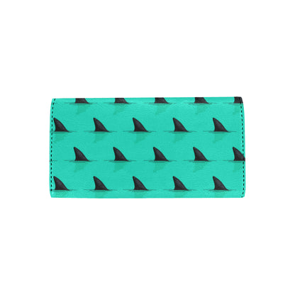 Shark Fin Pattern Women's Trifold Wallet