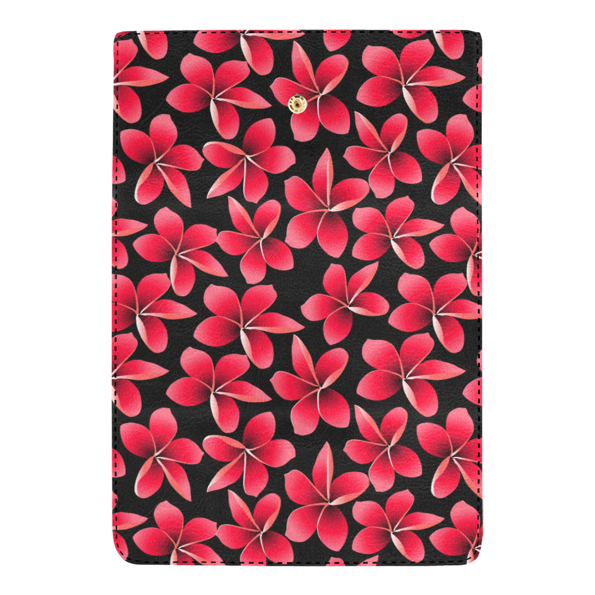 Red Plumeria Pattern Print Design PM025 Women's Trifold Wallet