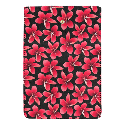 Red Plumeria Pattern Print Design PM025 Women's Trifold Wallet