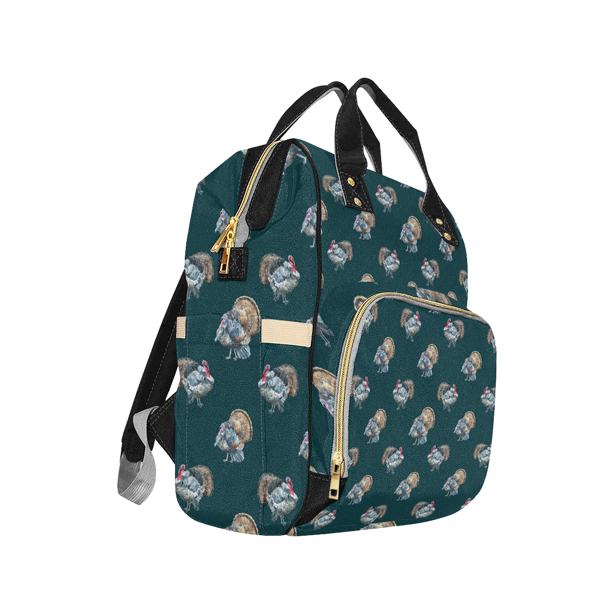 Turkey Pattern Print Design 03 Diaper Bag Backpack
