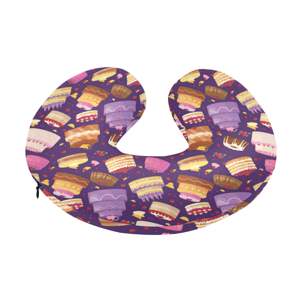Cake Pattern Print Design 05 U-Shaped Travel Neck Pillow
