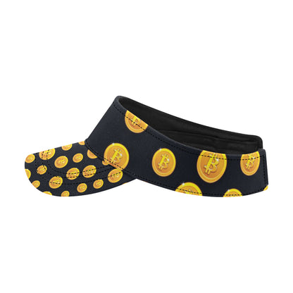 Bitcoin Pattern Print Design DO04 Unisex Sun Visor