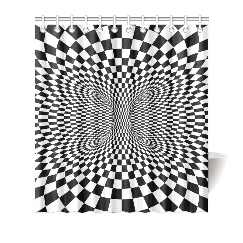 Optical illusion Projection Torus Shower Curtain